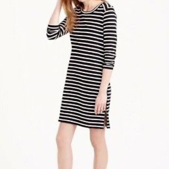 J Crew Stripe T Shirt Dress Long sleeves preppy minimalist capsule wardrobe XS - Picture 1 of 10